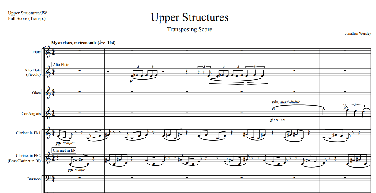 Upper Structures - composition by JW (performed live by the BBC NOW)